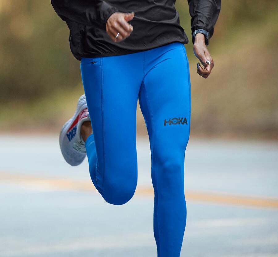 Hoka One One Pants Womens Blue - Performance Crop Tight - 10453LIDV